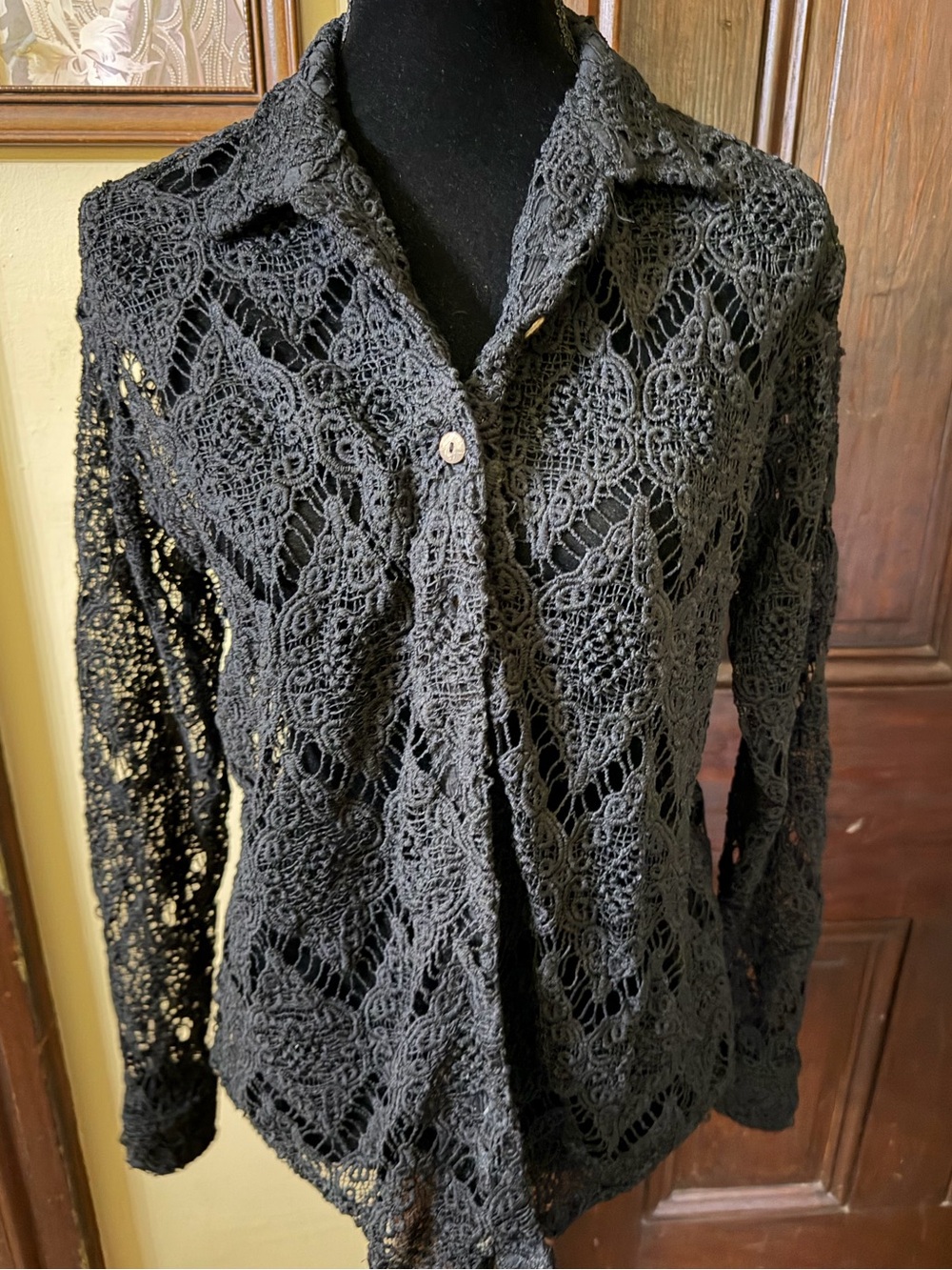 Free People Chantilly Lace Shirt XS/S